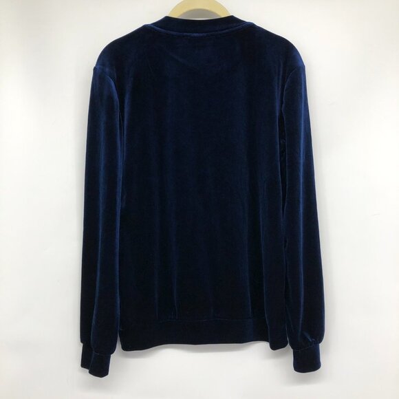 Next Apparel Royal Blue Long Sleeve Velvet Sweatshirt A La Belle Etoile size M - Picture 4 of 15